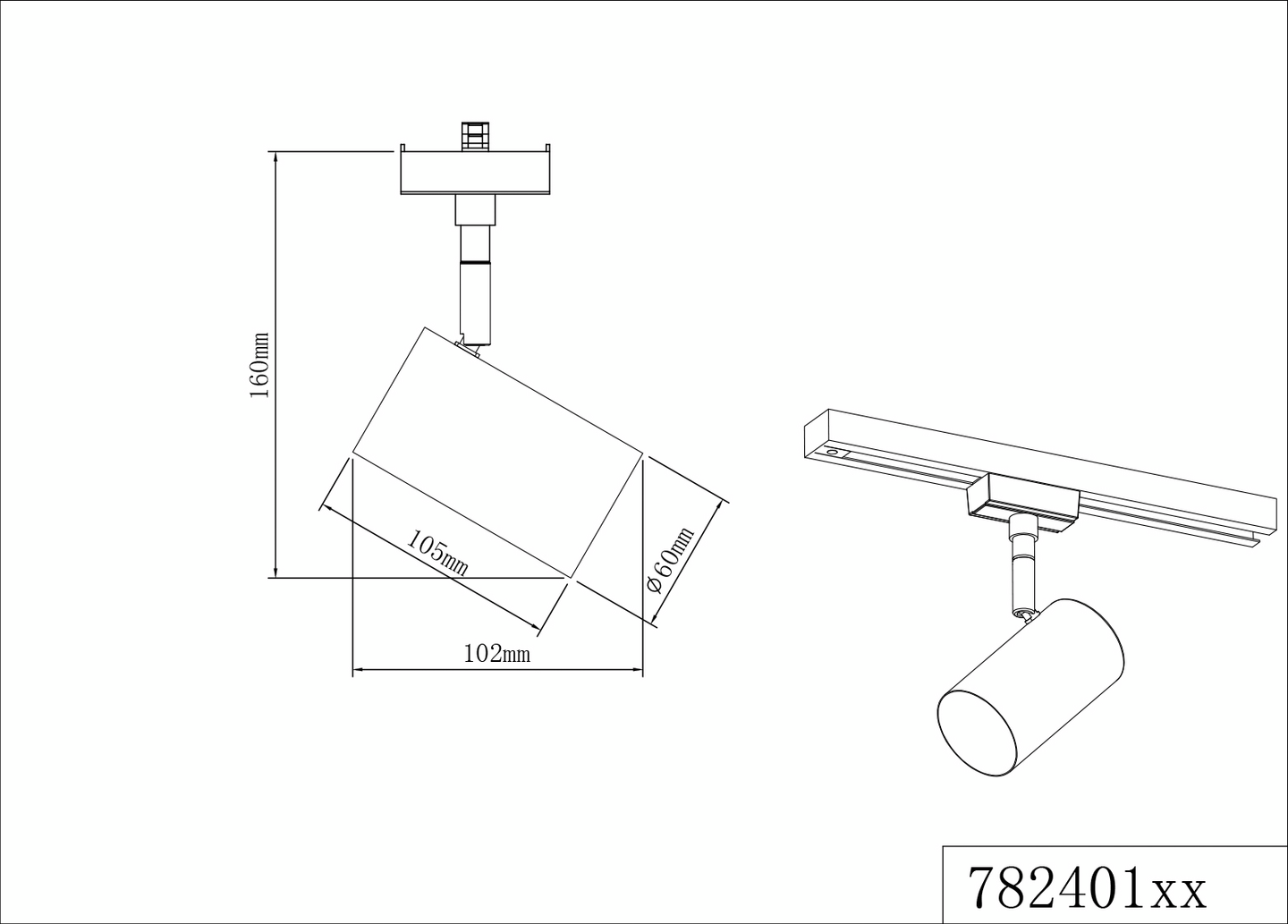 Spotti TRIO DUOline Marley GU10 1-osainen mattavalkoinen