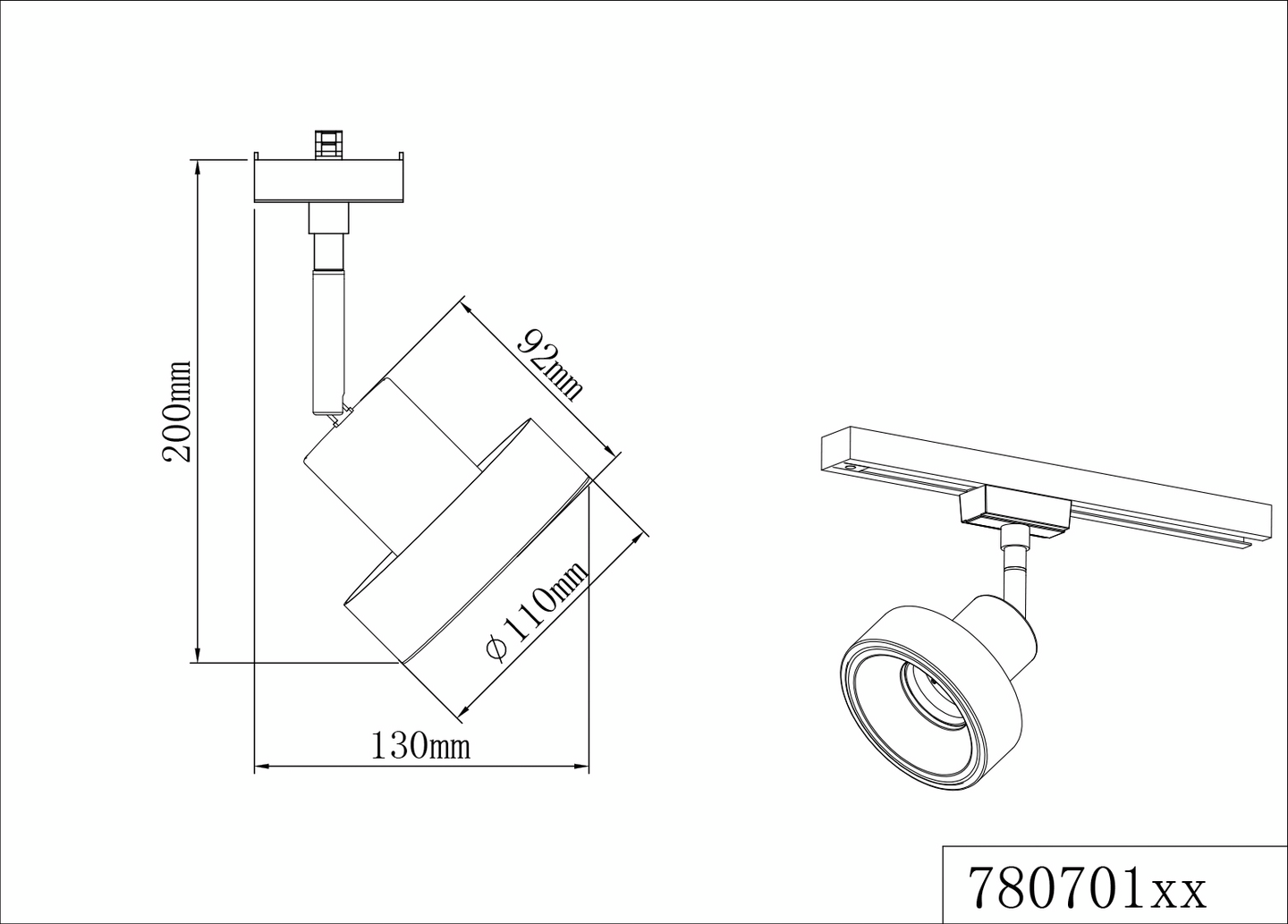 Spotti TRIO DUOline Leon GU10 1-osainen mattavalkoinen