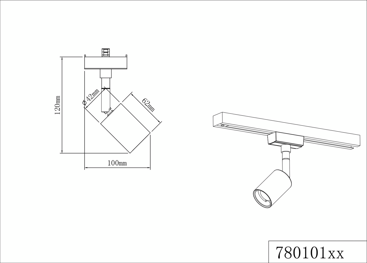 Spotti TRIO DUOline Diallo E27 1-osainen mattavalkoinen