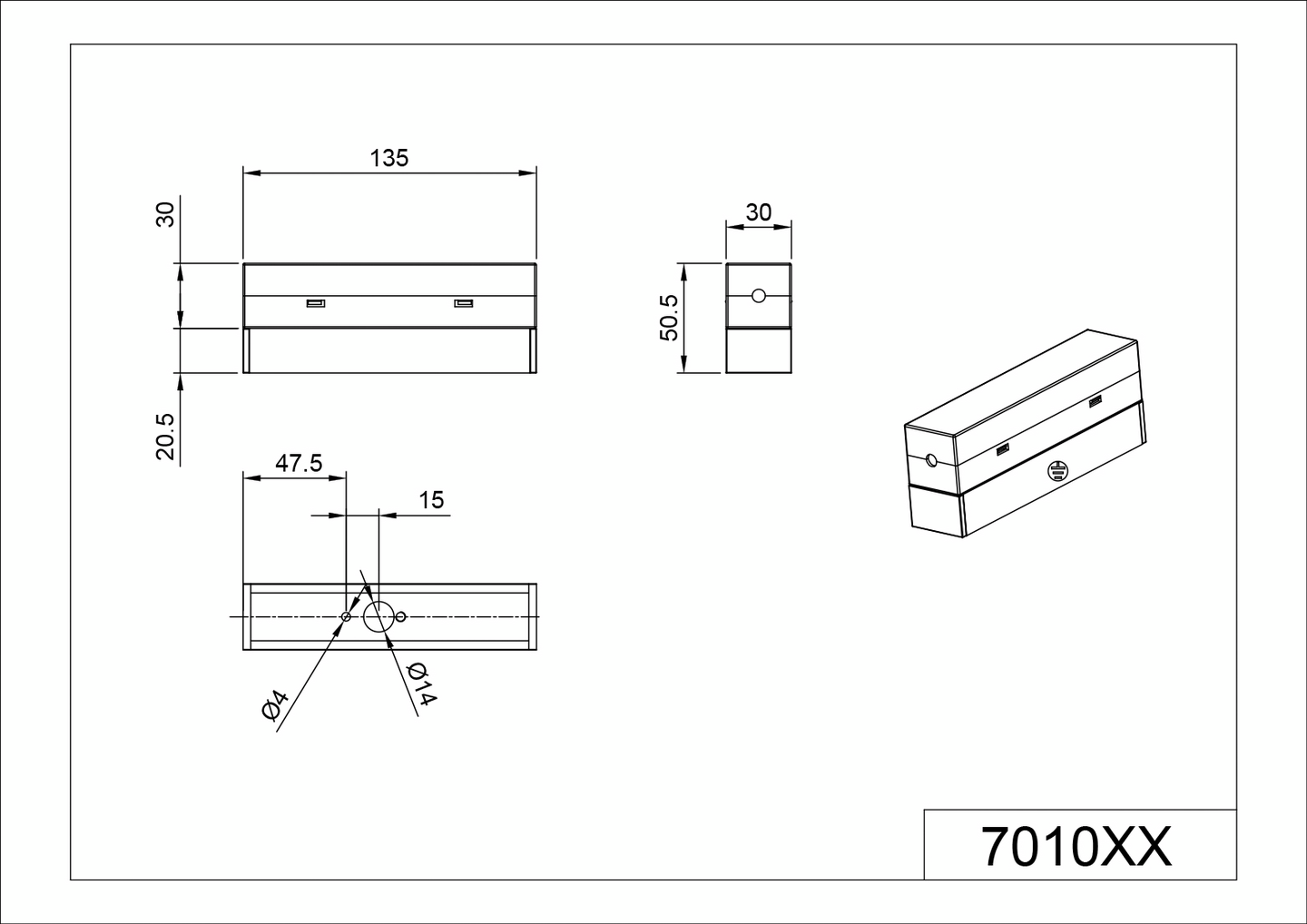 Virransyöttörasia TRIO DUOline valkoinen