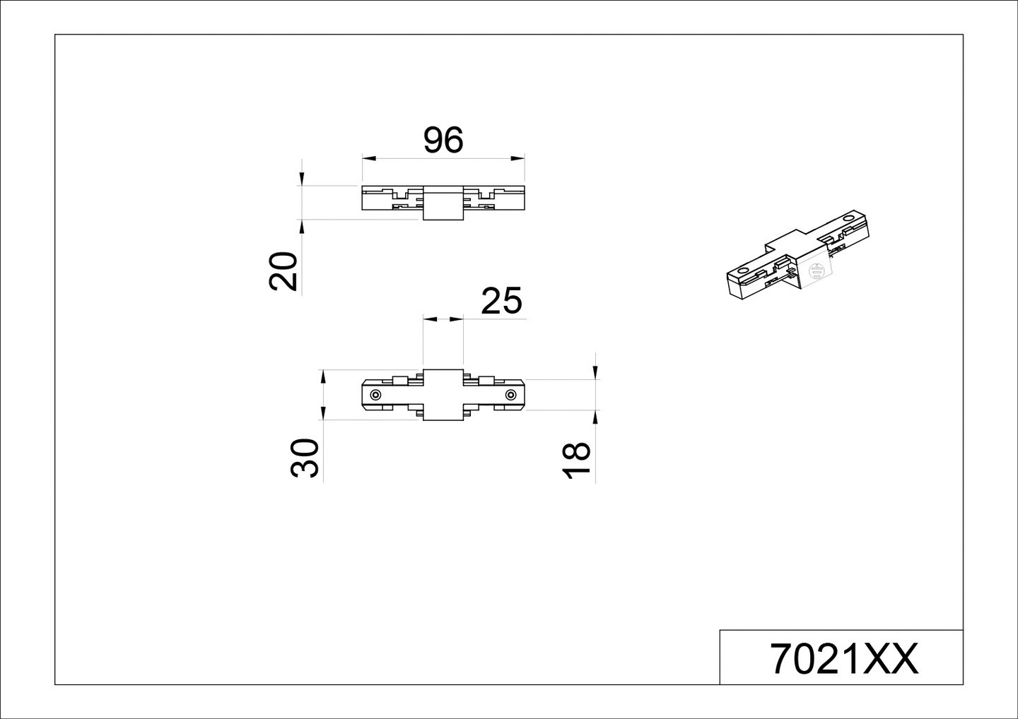 Jatkoliitin TRIO DUOline valkoinen