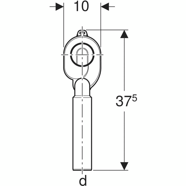 Urinaalin vesilukko Geberit 152.951.11.1 50mm pystypoisto