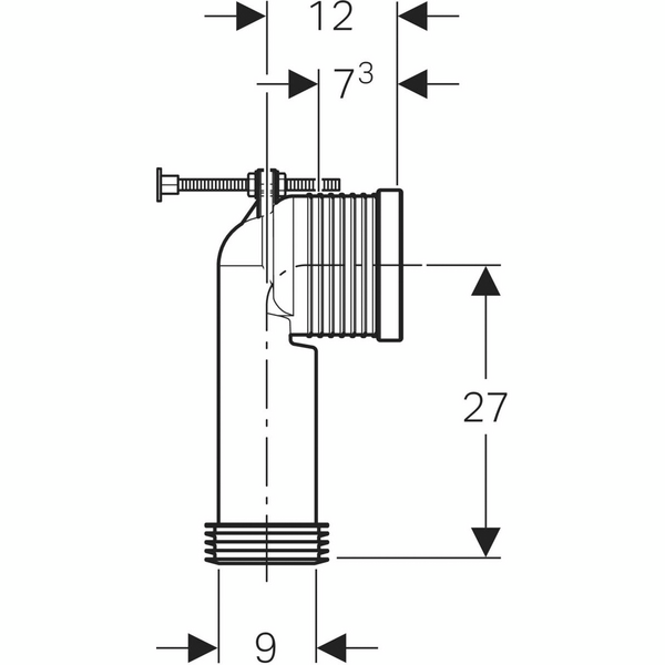 Wc-yhdyskappale Geberit 131.015.11.1 110mm 90
