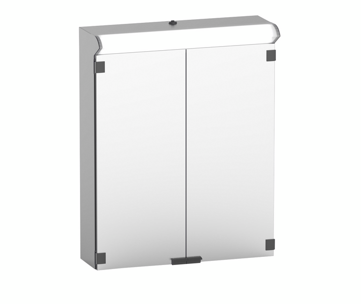 Valaisinpeilikaappi Polaria Lumena led-valo 600 vasen VVS harmaa