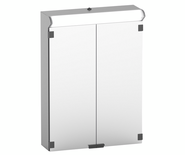 Valaisinpeilikaappi Polaria Lumena led-valo 550 vasen VVS harmaa