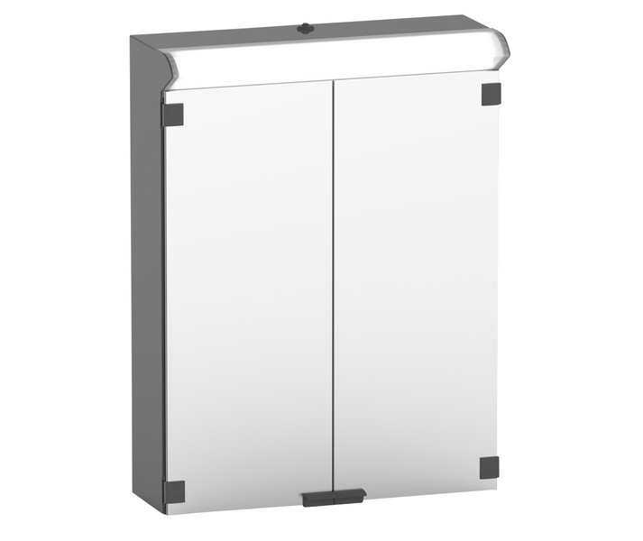 Valaisinpeilikaappi Polaria Lumena led-valo 500 vasen harmaa