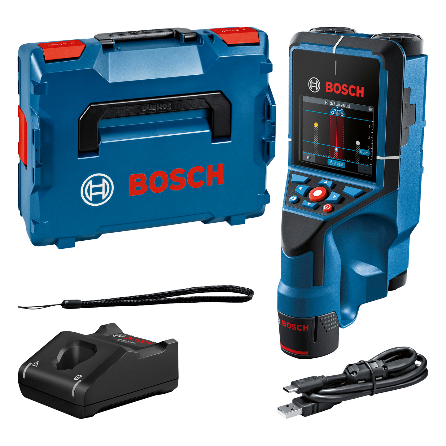 Rakenneilmaisin Bosch D-TECT 200 C 12V 1x2.0Ah L-BOXX