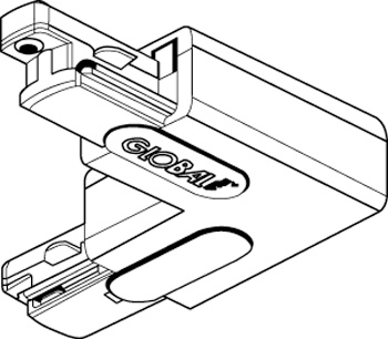 Kulmakappale Global Trac GB35-3 L-kappale valkoinen