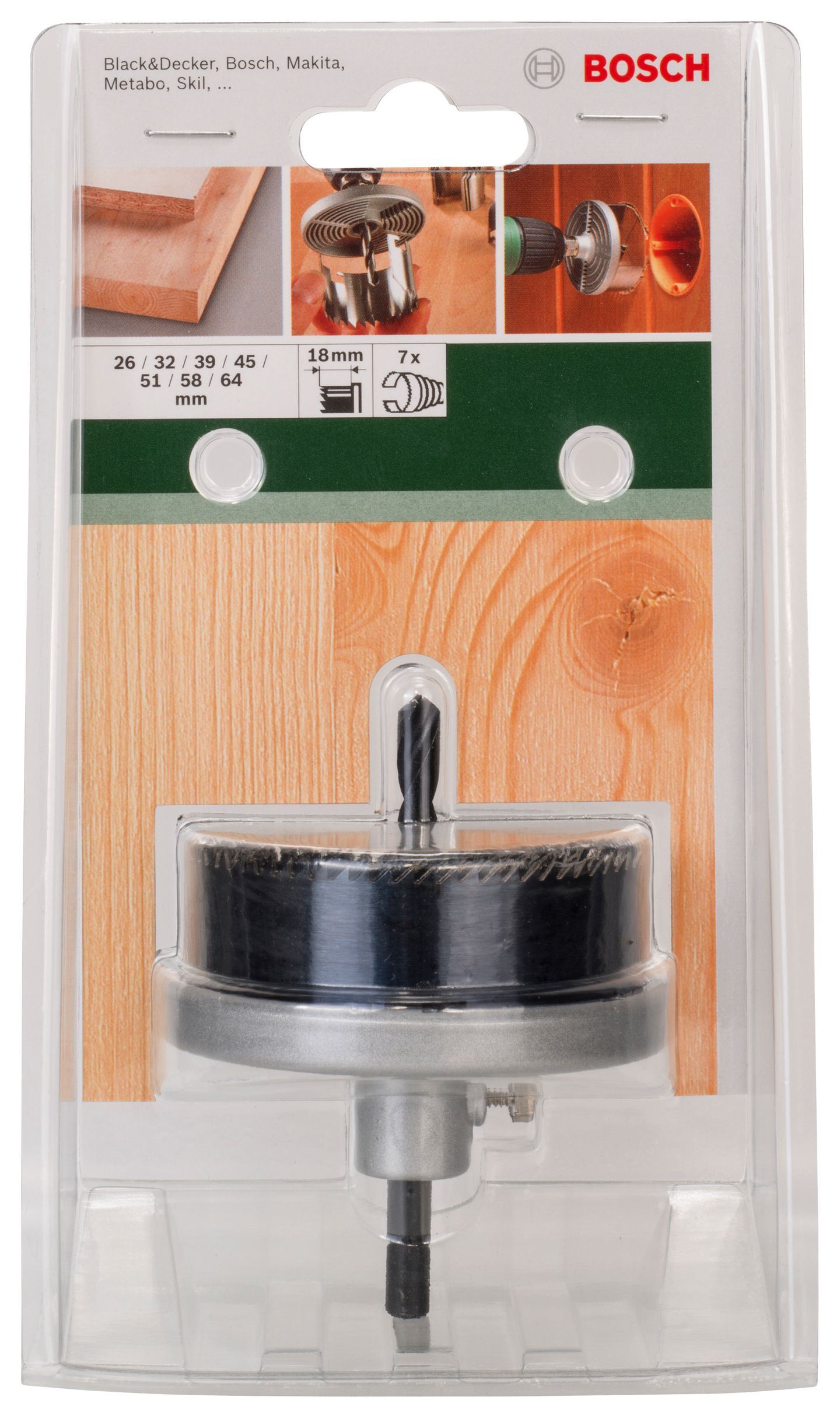 Reikäsahasarja Bosch 7-osainen 26-64mm