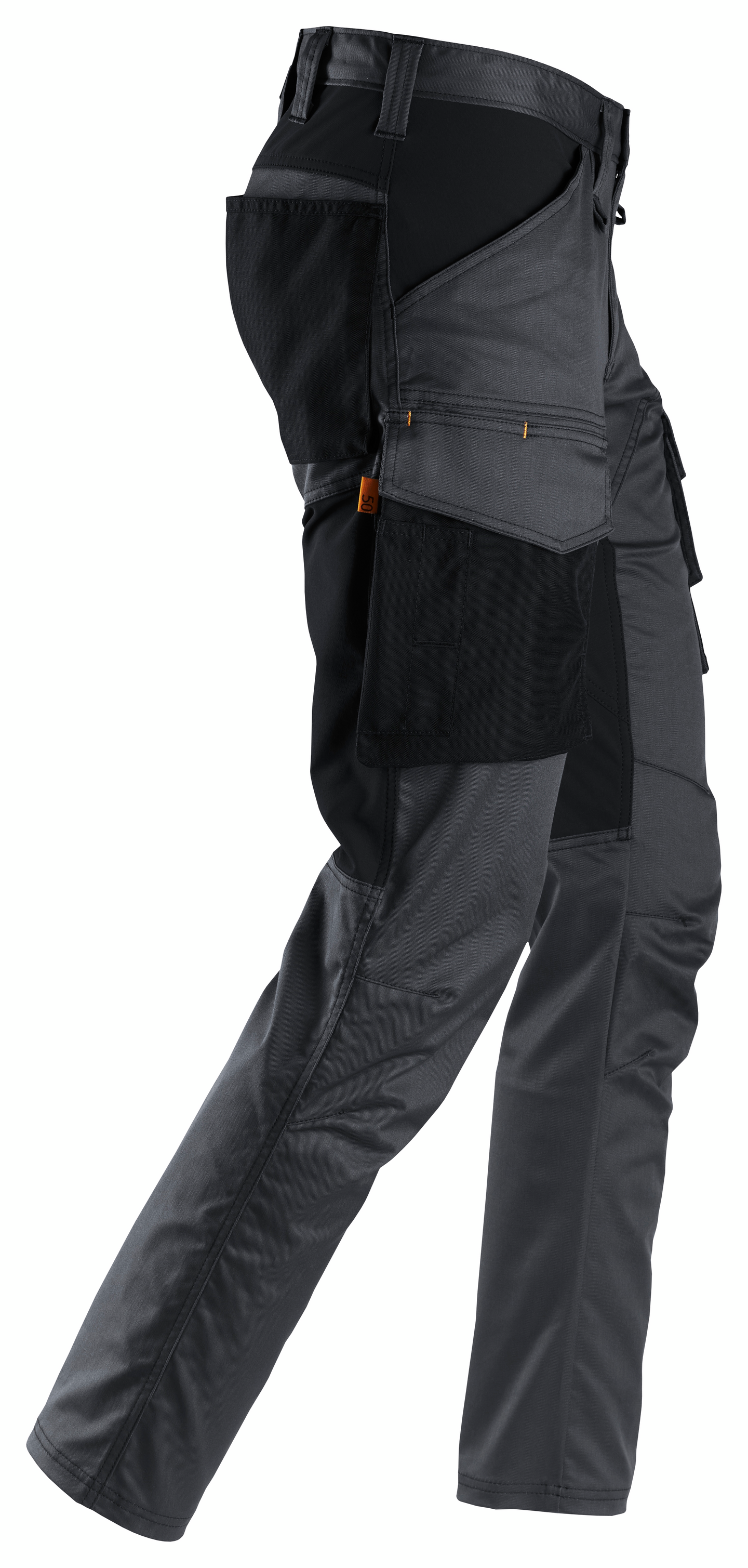 Housut Snickers 6803-5804 Stretch reisitaskut tummanharmaa-musta koko 60