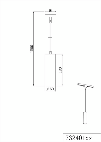 Riippuvalaisin TRIO DUOline Marley GU10 1-osainen valkoinen