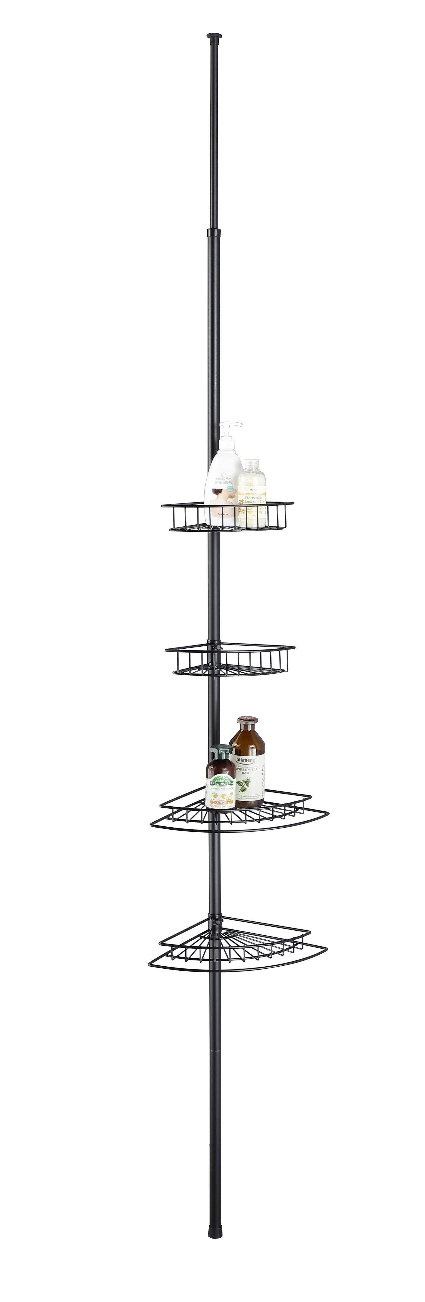 Teleskooppinen suihkukulmahylly Tammiholma musta