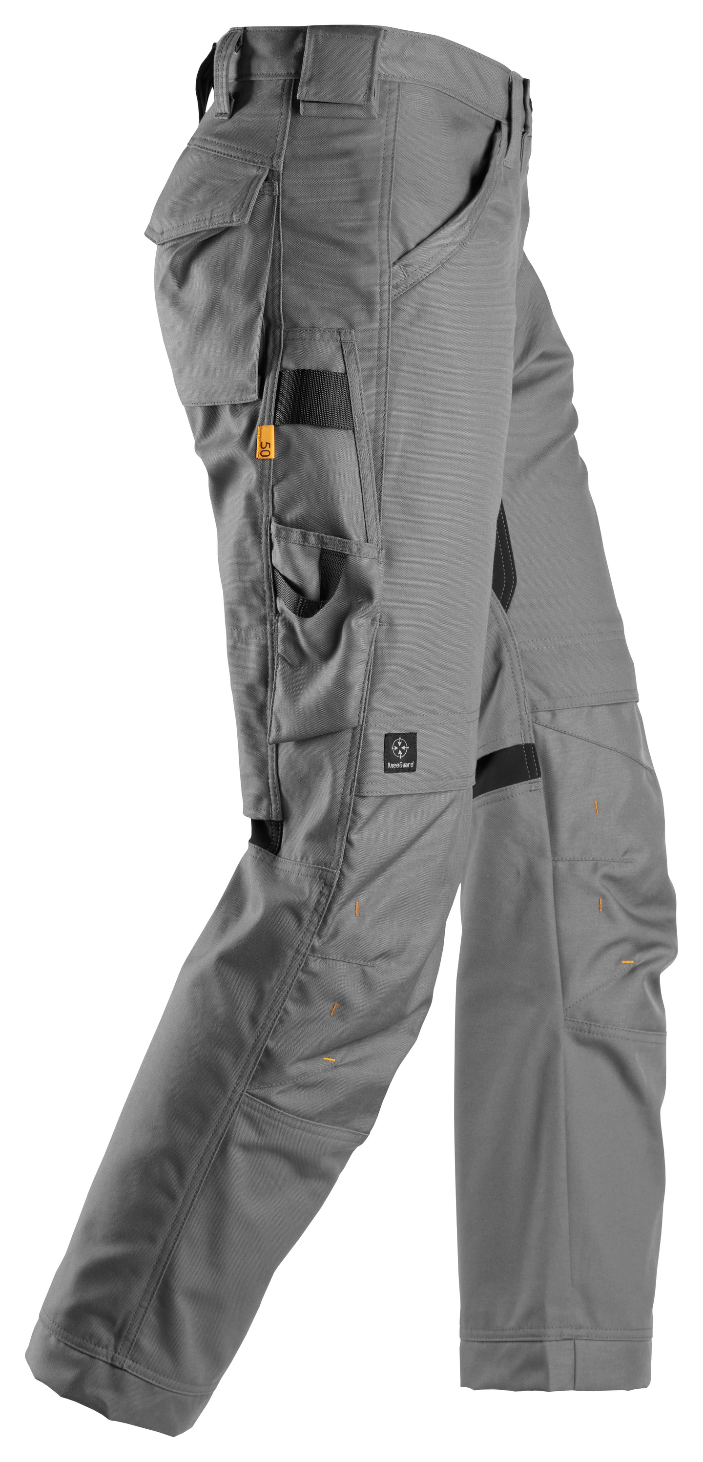 Housut Snickers Canvas+ Stretch 6324-1818 vaaleanharmaa