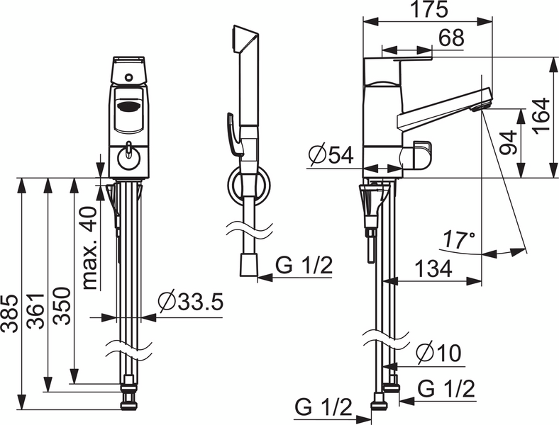 Pesuallashana Oras 4807F Stela Bidetta pesukoneventtiili