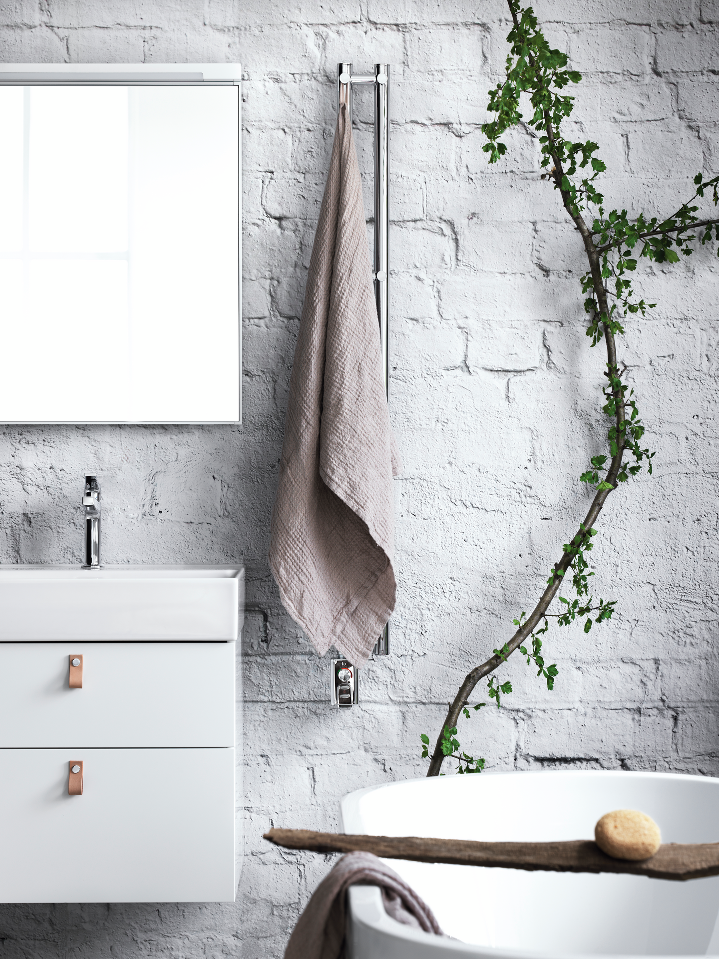 HANDDUKSTORK SVEDBERGS SIGYN KROM VATTEN, H-KNOPP 11,0X10,8X120CM