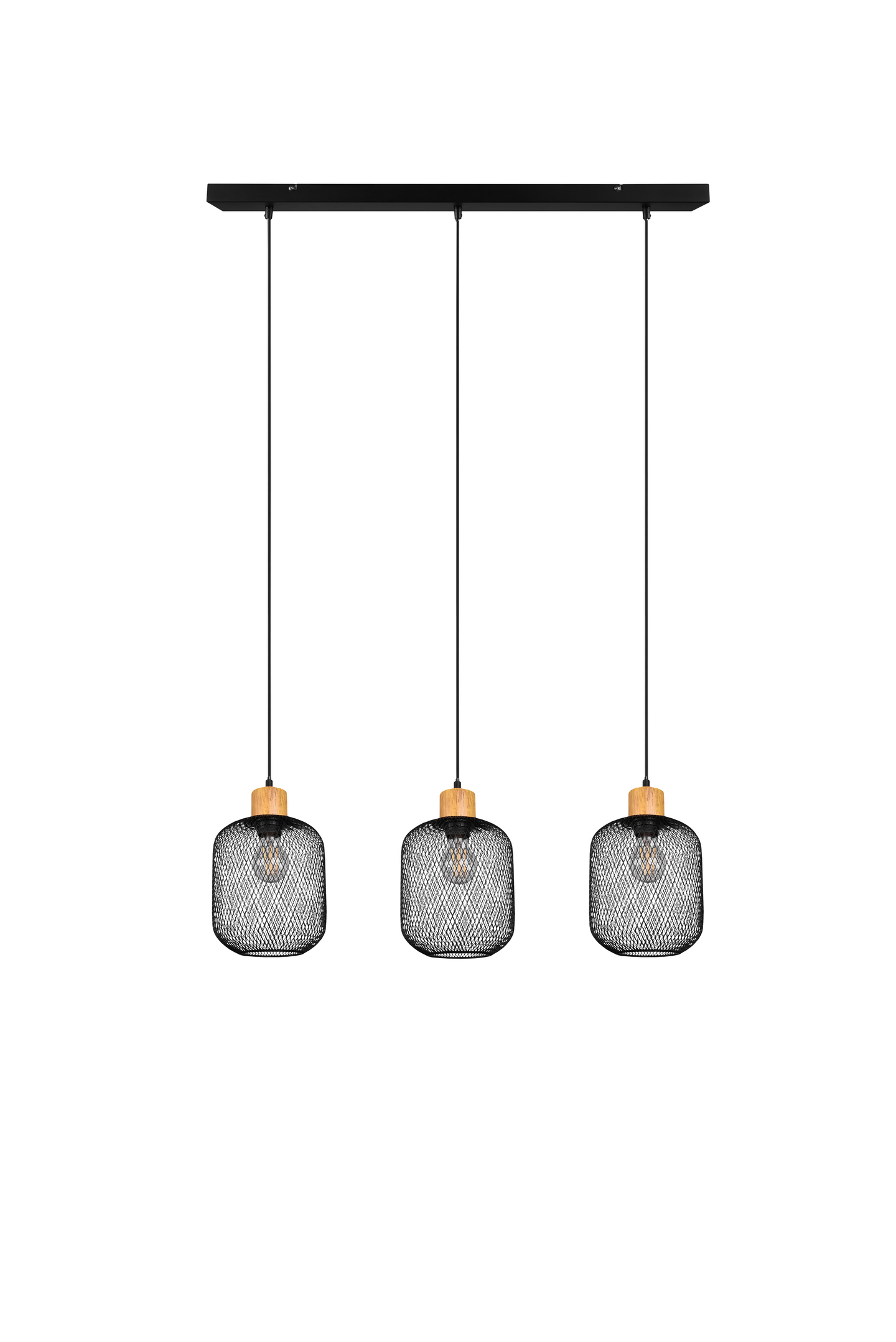 Riippuvalaisin TRIO Calimero E27 3-osainen mattamusta