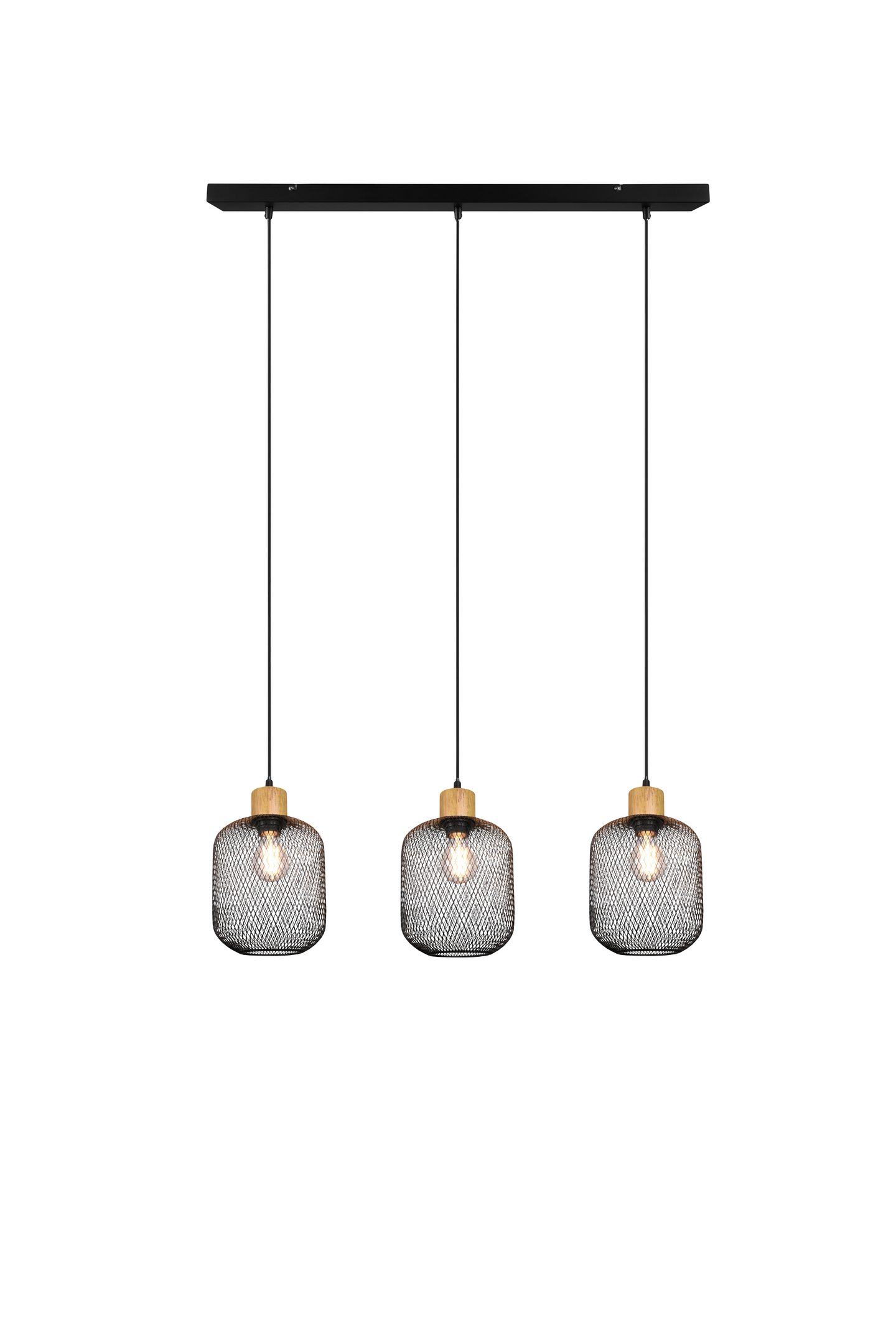 Riippuvalaisin TRIO Calimero E27 3-osainen mattamusta