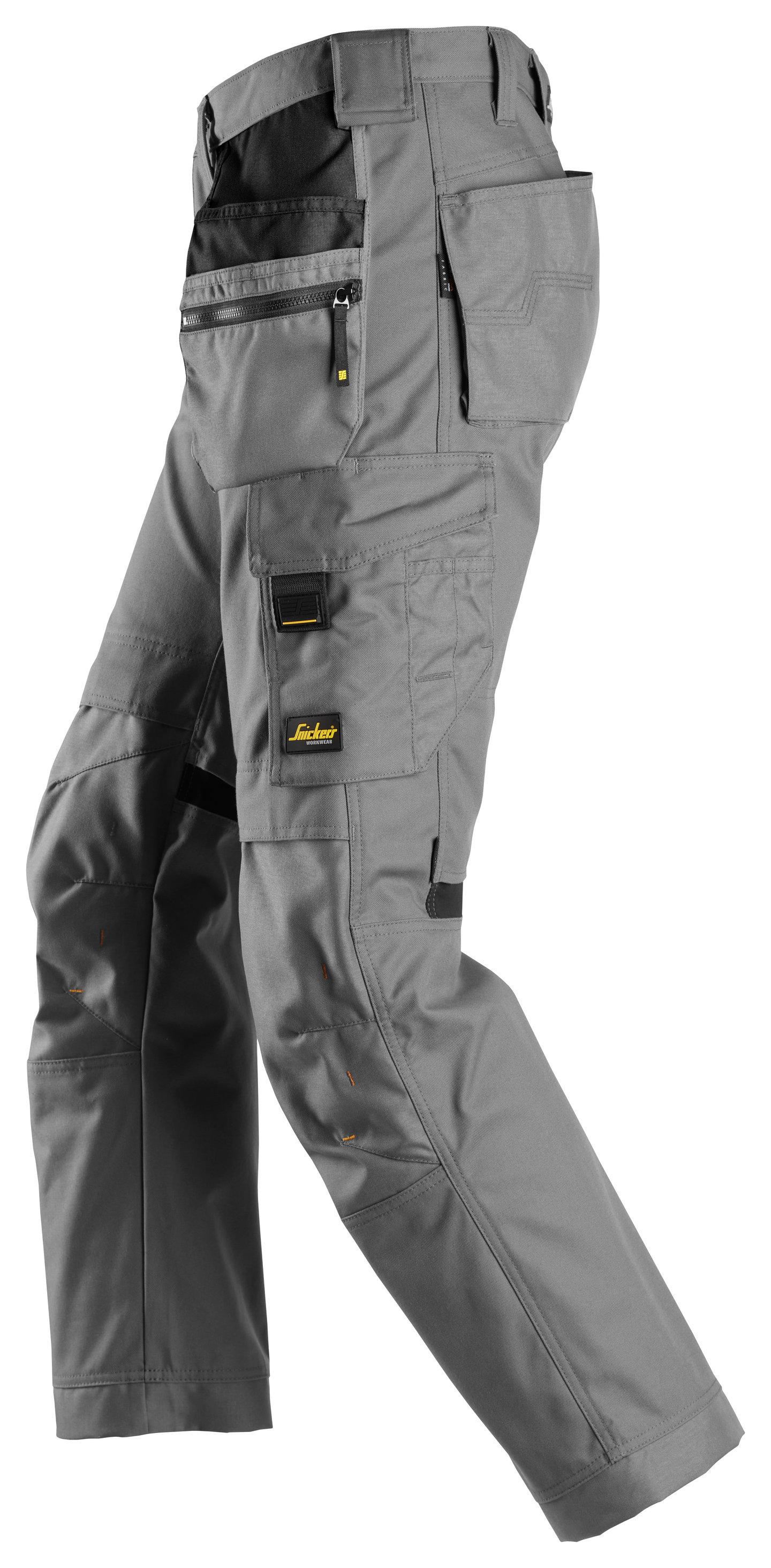 Housut Snickers Canvas+ Stretch 6224-1818 riipputaskut vaaleanharmaa