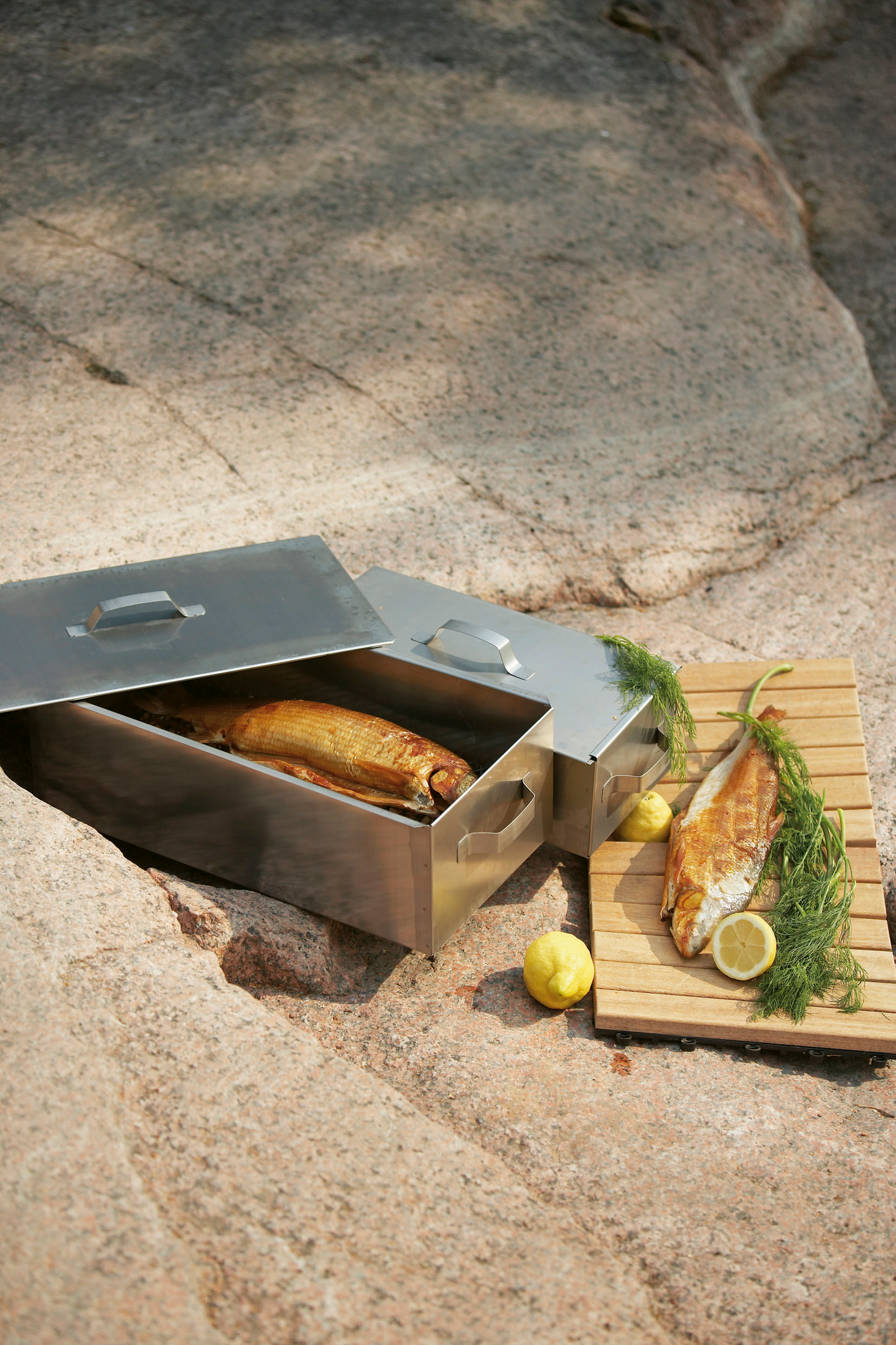 Savustuslaatikko pieni ruostumaton