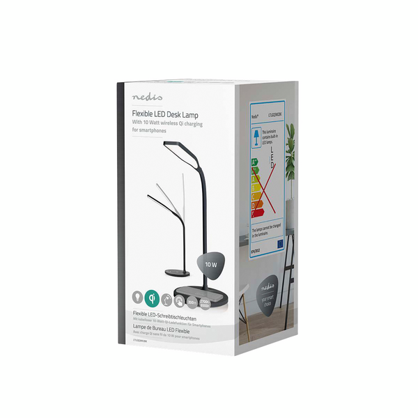 Pöytävalaisin Nedis led 10W 2700-6500K langaton lataus musta