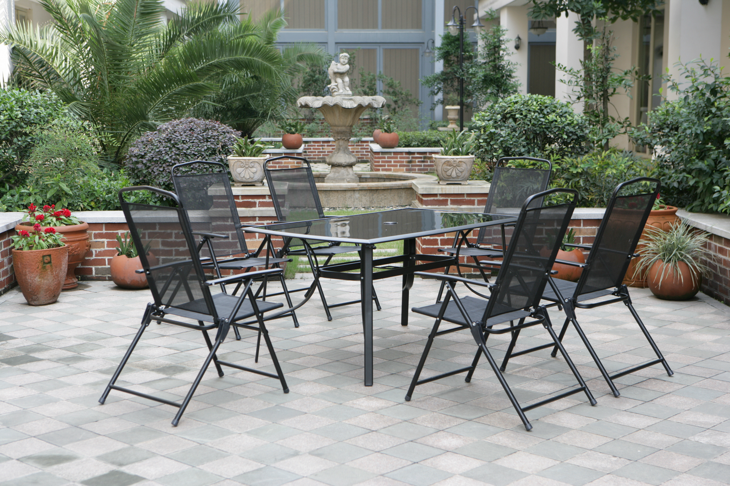 Taittotuoli EVA musta alumiini/tekstiili 330.246