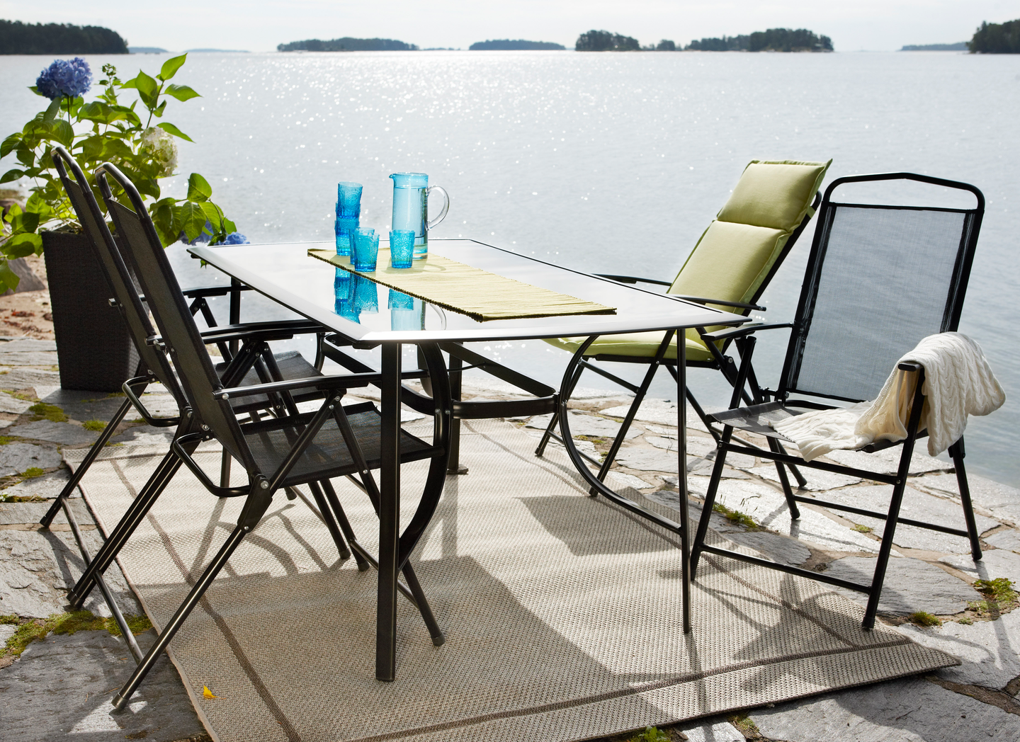 Taittotuoli EVA musta alumiini/tekstiili 330.246