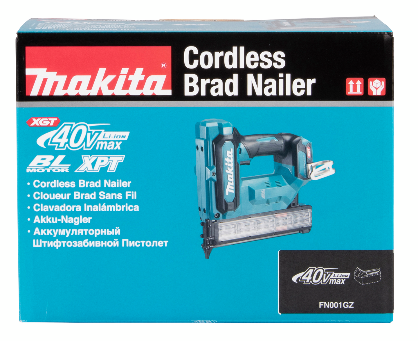 Viimeistelynaulain Makita 40V FN001GZ 15-40mm runko