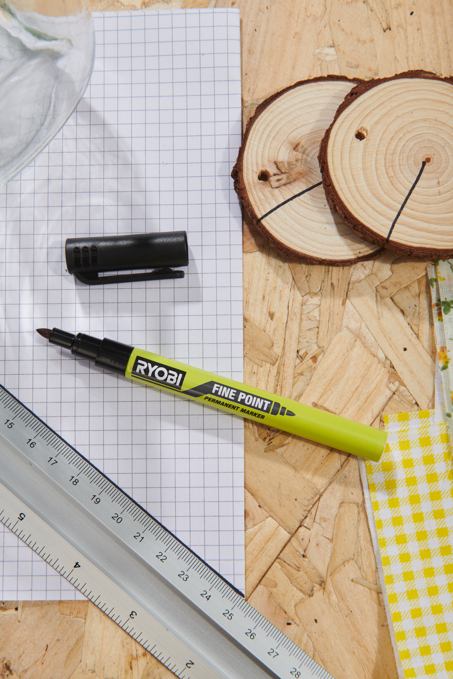 Merkkaustussi Ryobi RPM26PK musta