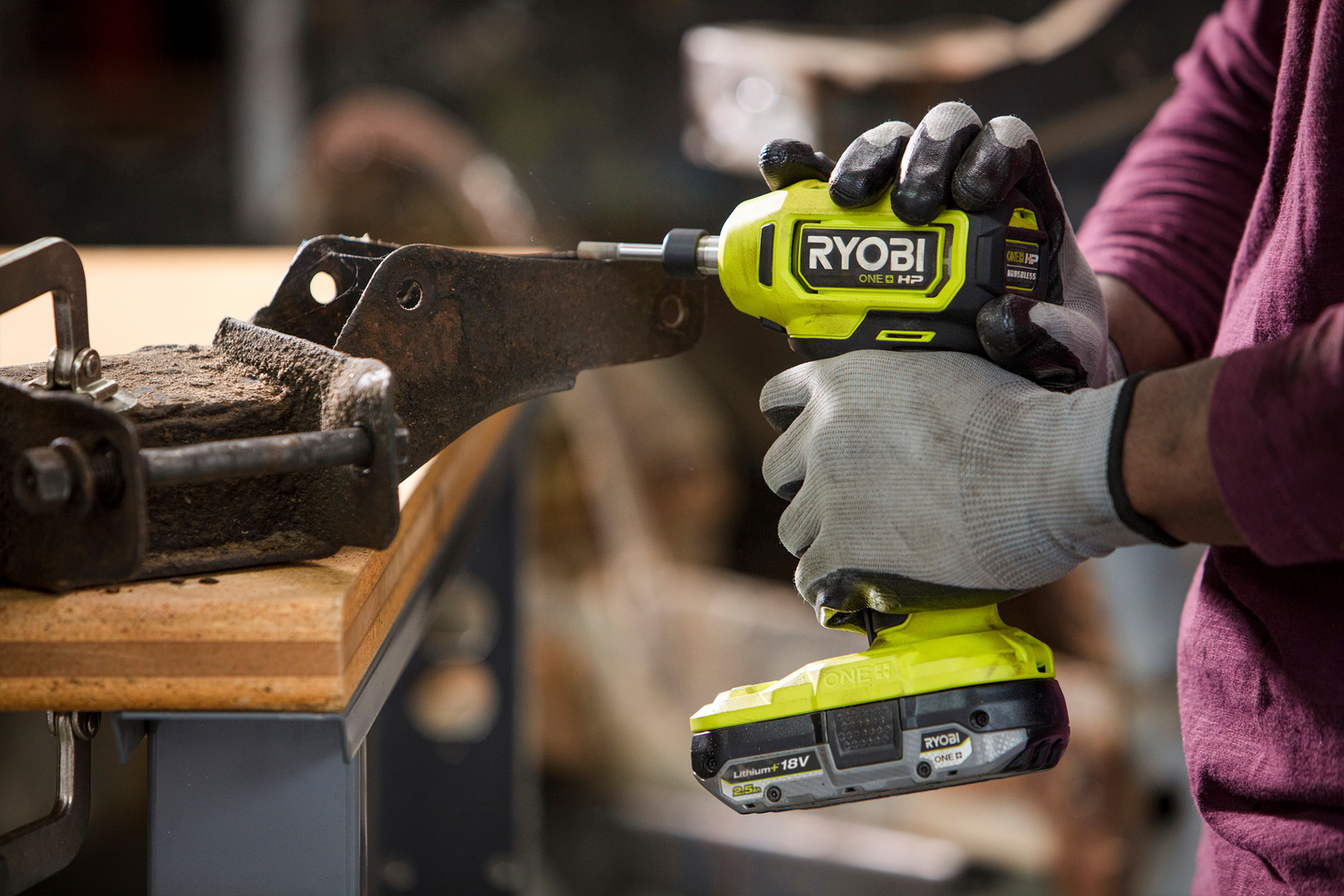 Suorahiomakone Ryobi RDG18C-0 18V ONE+ HP kara 1/4in