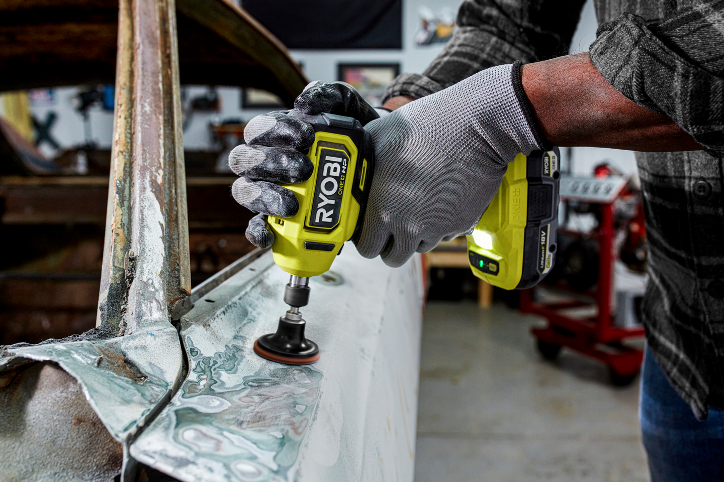 Suorahiomakone Ryobi RDG18C-0 18V ONE+ HP kara 1/4in