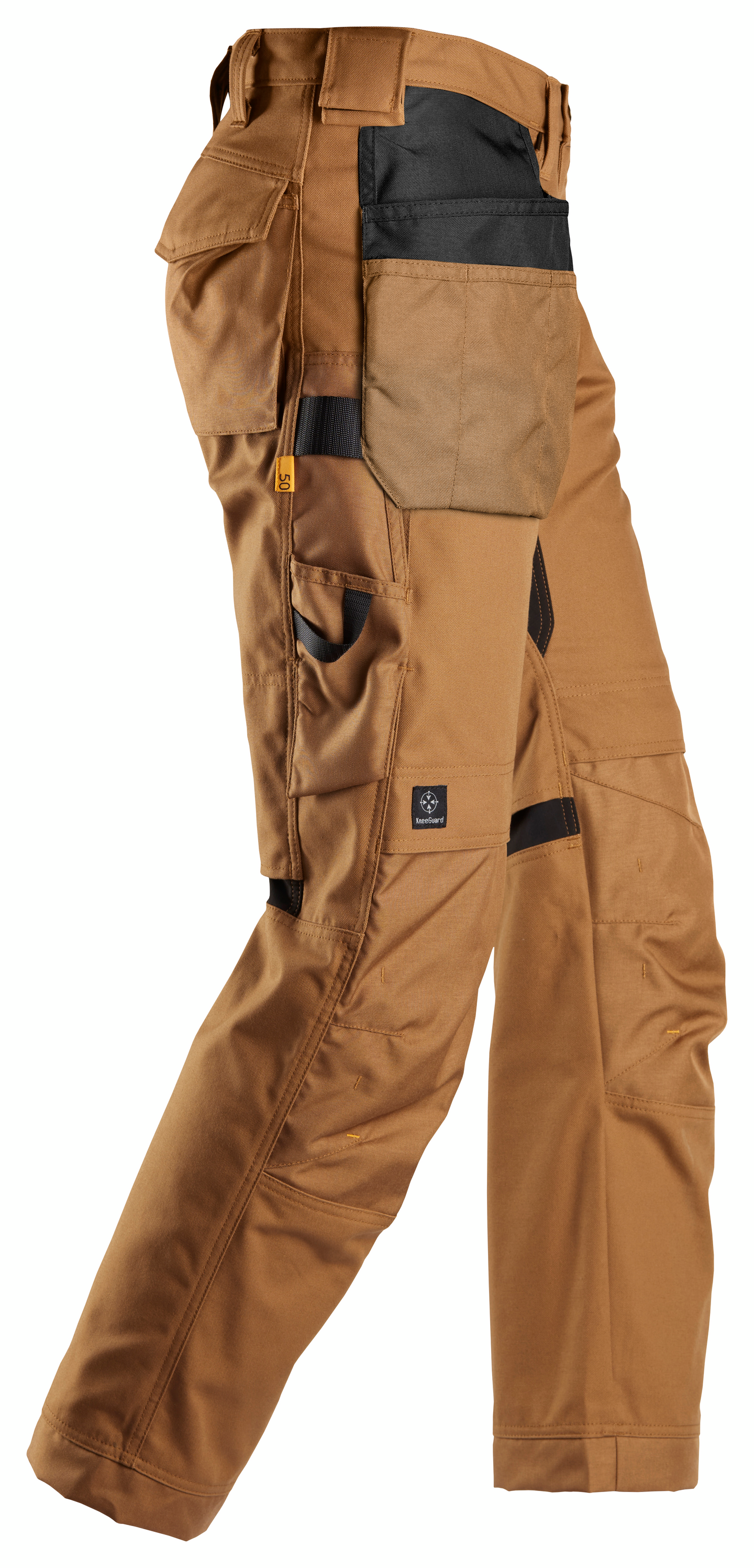 Housut Snickers Canvas+ Stretch 6224-1212 riipputaskut ruskea