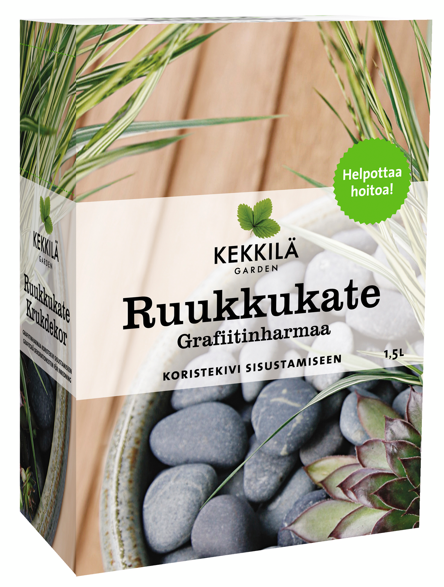Ruukkukate Kekkilä grafiitinharmaa kivi