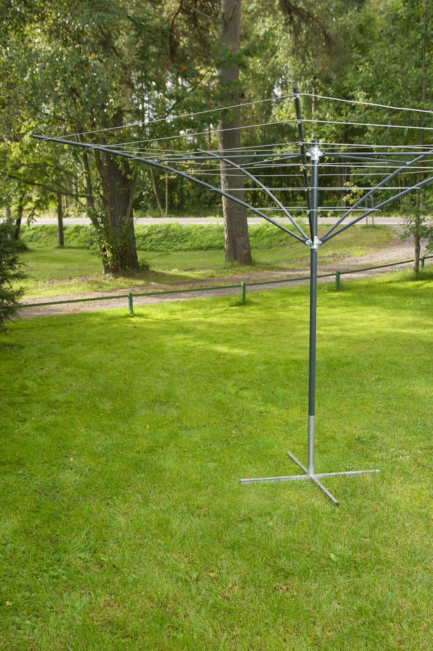 Pyykinkuivausteline Varax 124 4-sakarainen harmaa