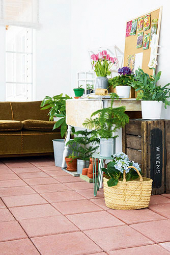 Torilaatta HB 278x278x60mm punainen 128kpl/lava 1395kg/lava