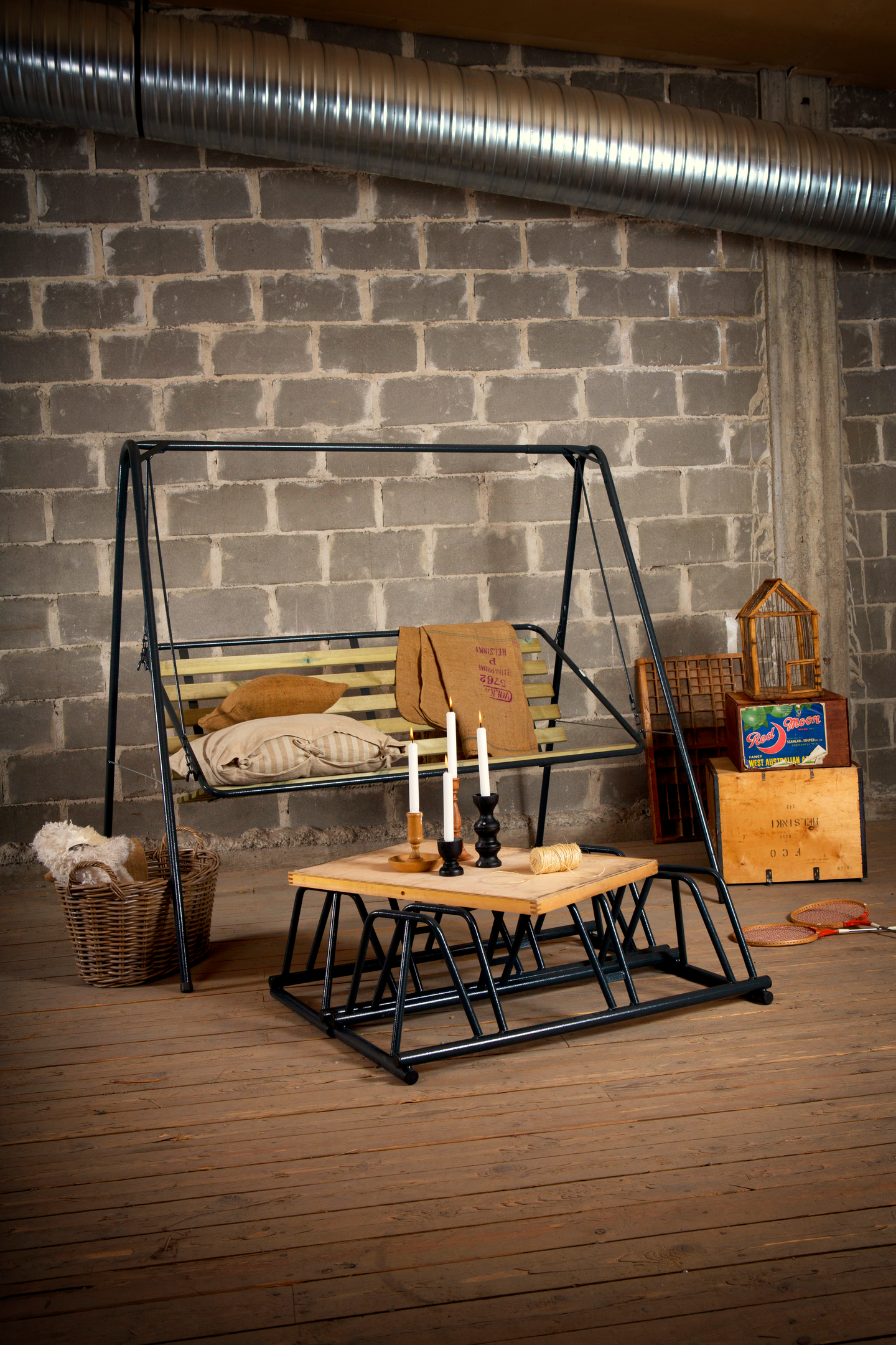 Pyöräteline 3-paikkainen harmaa