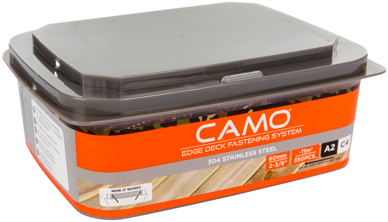 Terassin piilokiinnitysruuvi Camo 4,2x75 A2 250kpl rasia