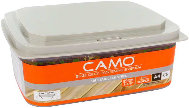 Terassin piilokiinnitysruuvi Camo 4,2x75 AISI316 250kpl rasia