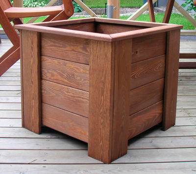 Kukkalaatikko Miljöökoriste 43x49x49cm nelikulmainen luonnonruskea