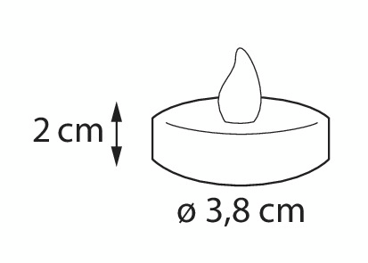 Led-minikynttilä Airam 2cm CR2032 2kpl