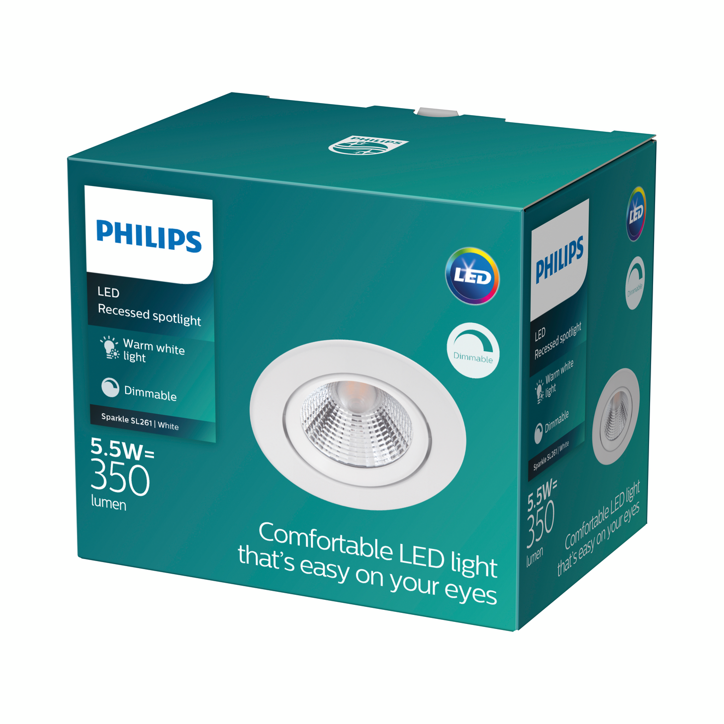 Kohdevalaisin Philips Sparkle 5.5W 27 upotettava valkoinen
