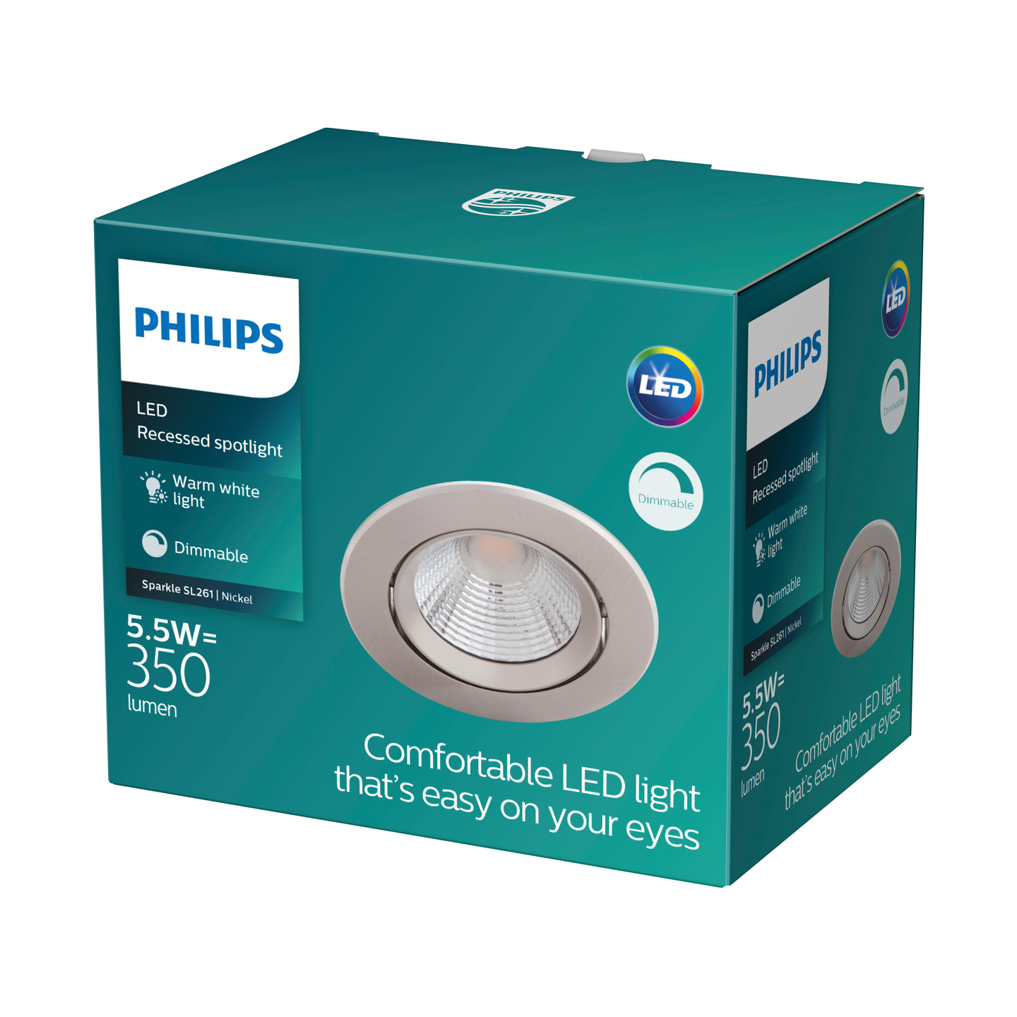 Kohdevalaisin Philips Sparkle 5.5W 27K upotettava nikkeli