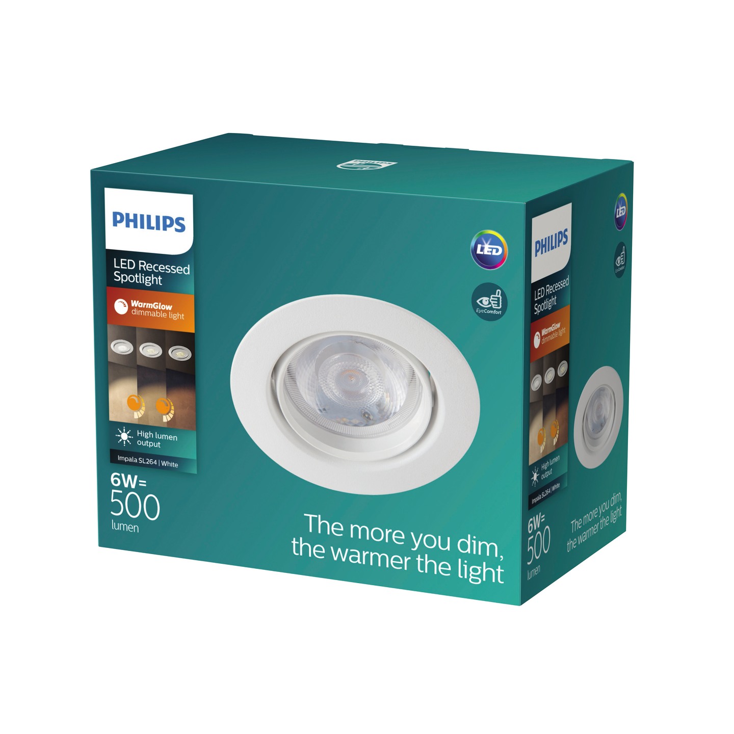 Kohdevalaisin Philips Impala upotettava valkoinen