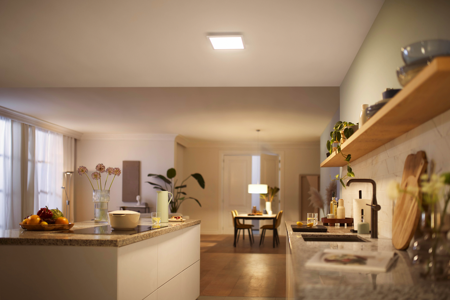 Kattovalaisin Philips Panel 12W 27K valkoinen neliö