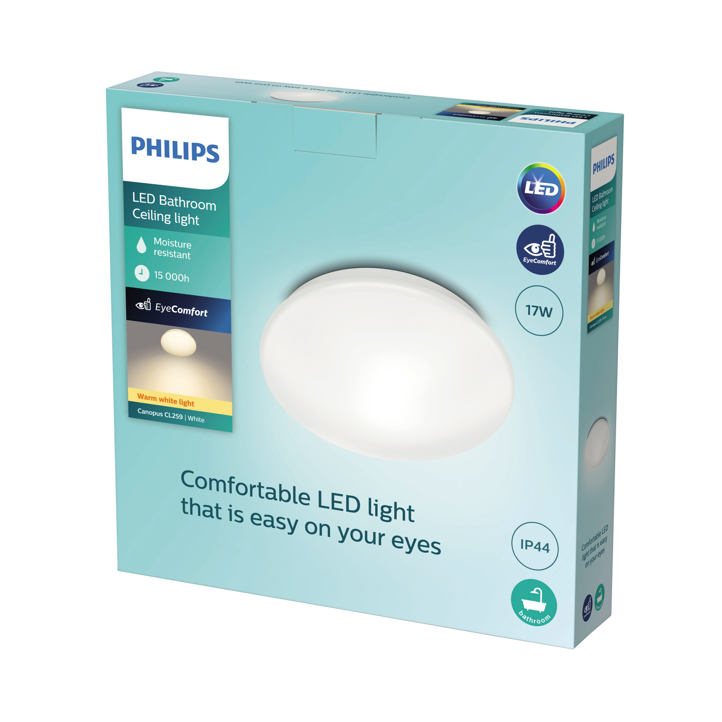 Kattovalaisin Philips Canopus 17W 27K IP44 valkoinen