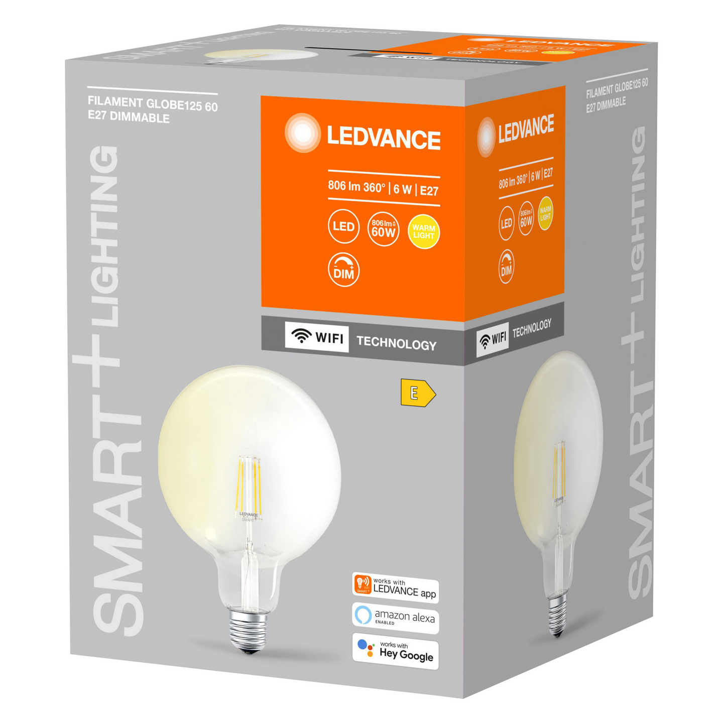 Led sisustuslamppu LEDVANCE SMART+ Wifi 806lm dim E27 kirkkaalla kuvulla