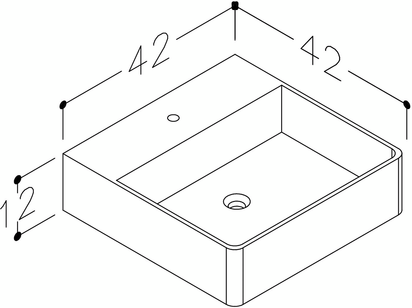 Malja-allas Cello SQ 41cm posliinia