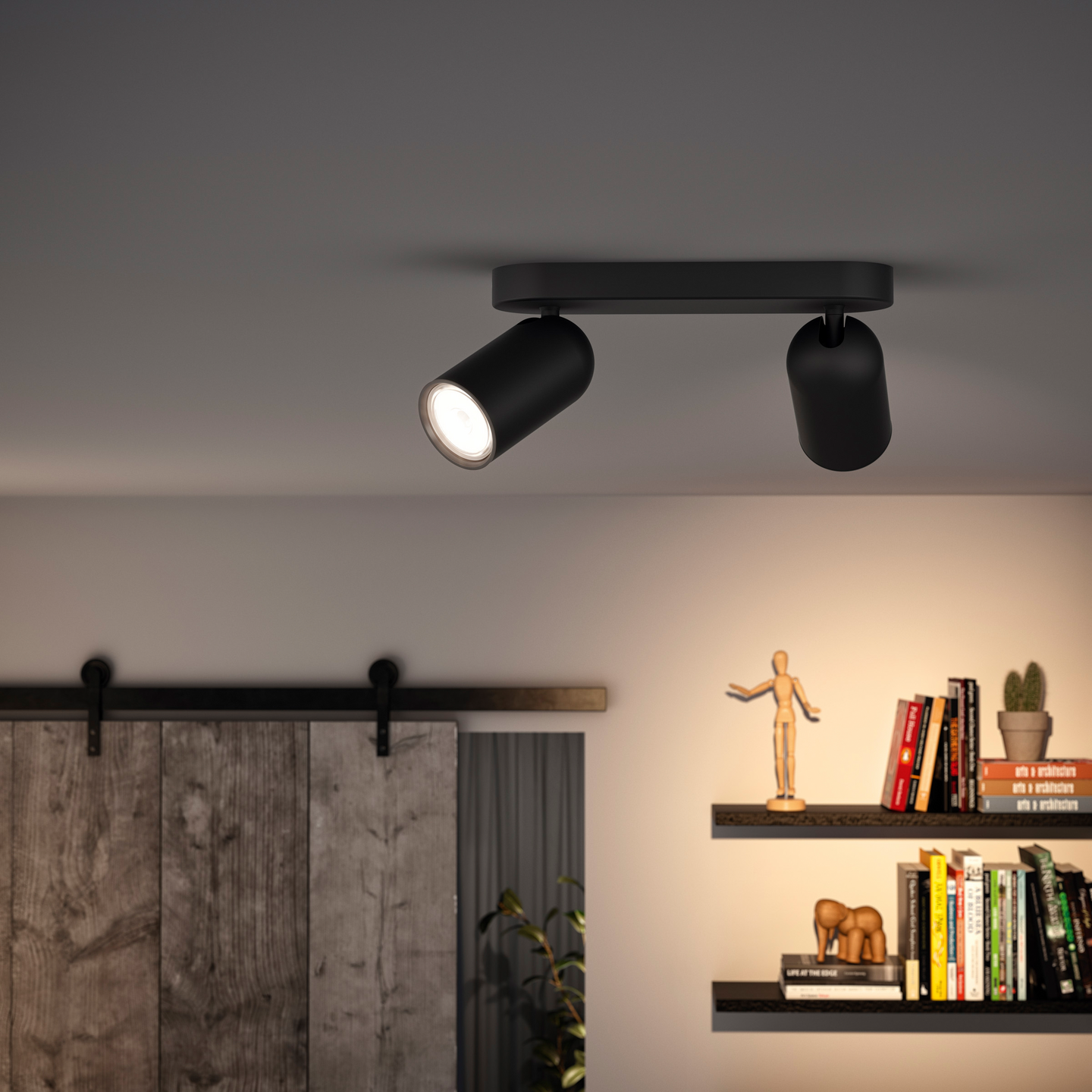 Kohdevalaisin Philips Pongee musta 2x