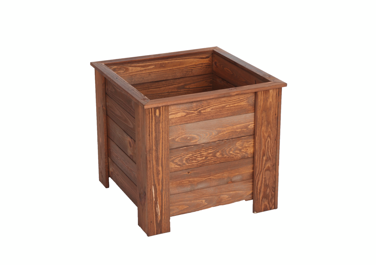 Kukkalaatikko 60x60cm nelikulmainen luonnonruskea