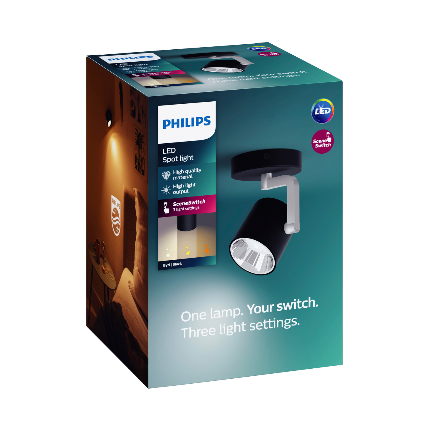 Kohdevalaisin Philips Byrl 1x4,3W musta