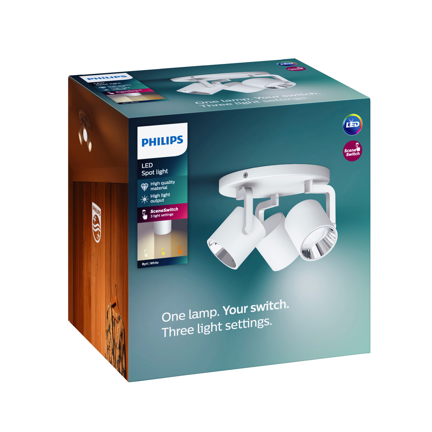 Kohdevalaisin Philips Byrl 3x4,3W valkoinen